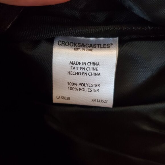 Crooks & Castles Gray Backpack and Small Bag - Picture 8 of 10